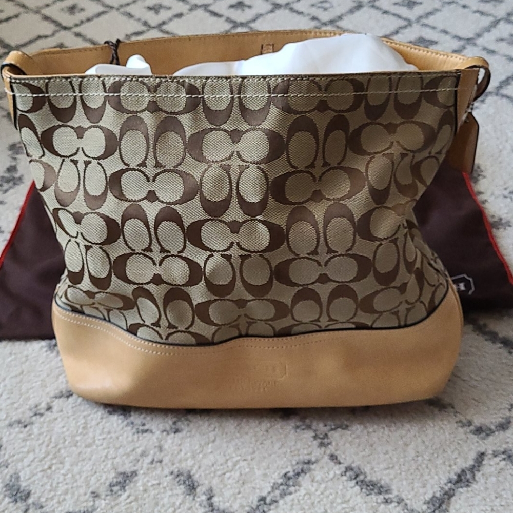 Coach signature shoulder bag